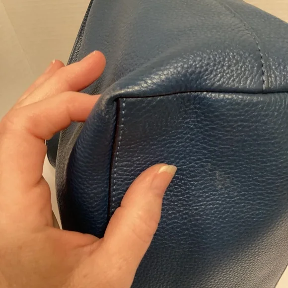 EUC Tory Burch Blue Hobo Bag - Picture 5 of 16